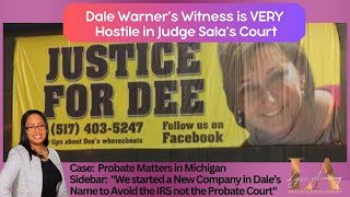 Dale Warner's Witness is Hostile in Judge Sala, Did Dad MURDER Mom? #justicefordee #advocatelyric