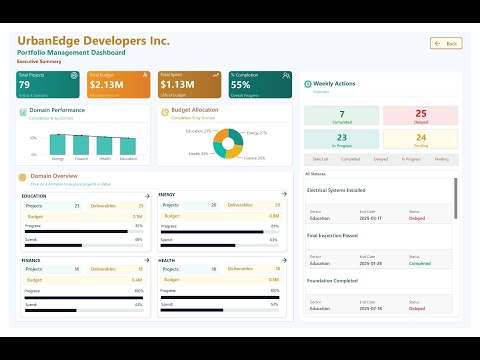 Project Management Report | Power BI Report