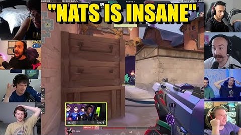 Valorant Pros/streamers Reacts To TL nAts INSANE 1v2 ACE CLUTCH Against APEKS