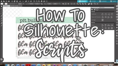 HOW TO Silhouette: Scripts | Mini Cursive Scripts
