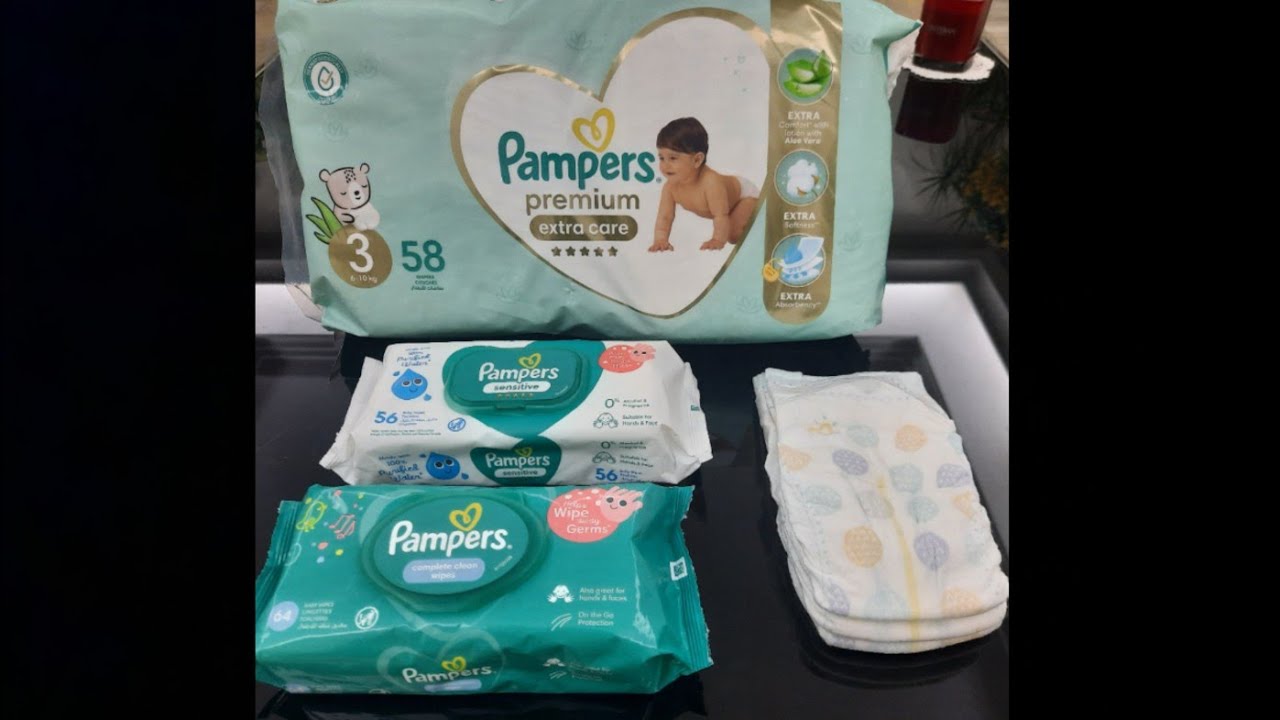 الحفاضات و المناديل لي كنستعمل للبيبي👶🏻  LINGETTE & COUCHES👌🏻💯  