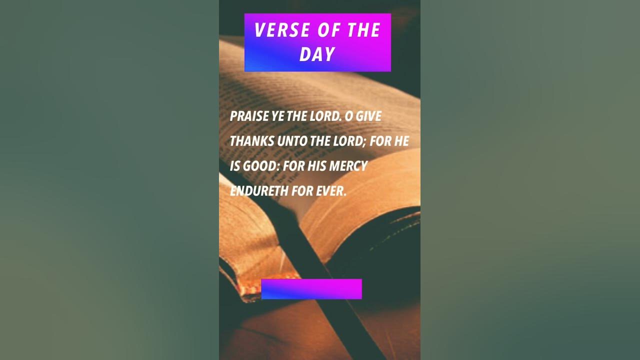 Bible Verse Of The Day Psalms 106 1 bibleverse short YouTube bible-verse-of-the-day-psalms-106-1-bibleverse-short-youtube