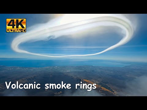 Etna | Flying a drone around smoke rings | Il drone intorno agli anelli di fumo