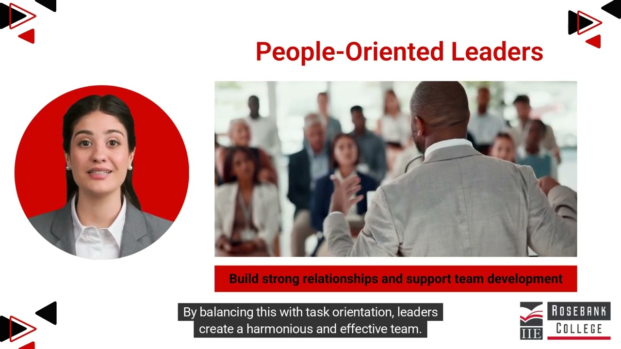 Explain the tasks and people-oriented behaviour of a leader (LU5/LO3)