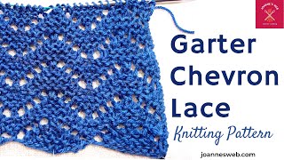 🤩 Garter Chevron Lace Knitting Pattern - 8 Row Repeat