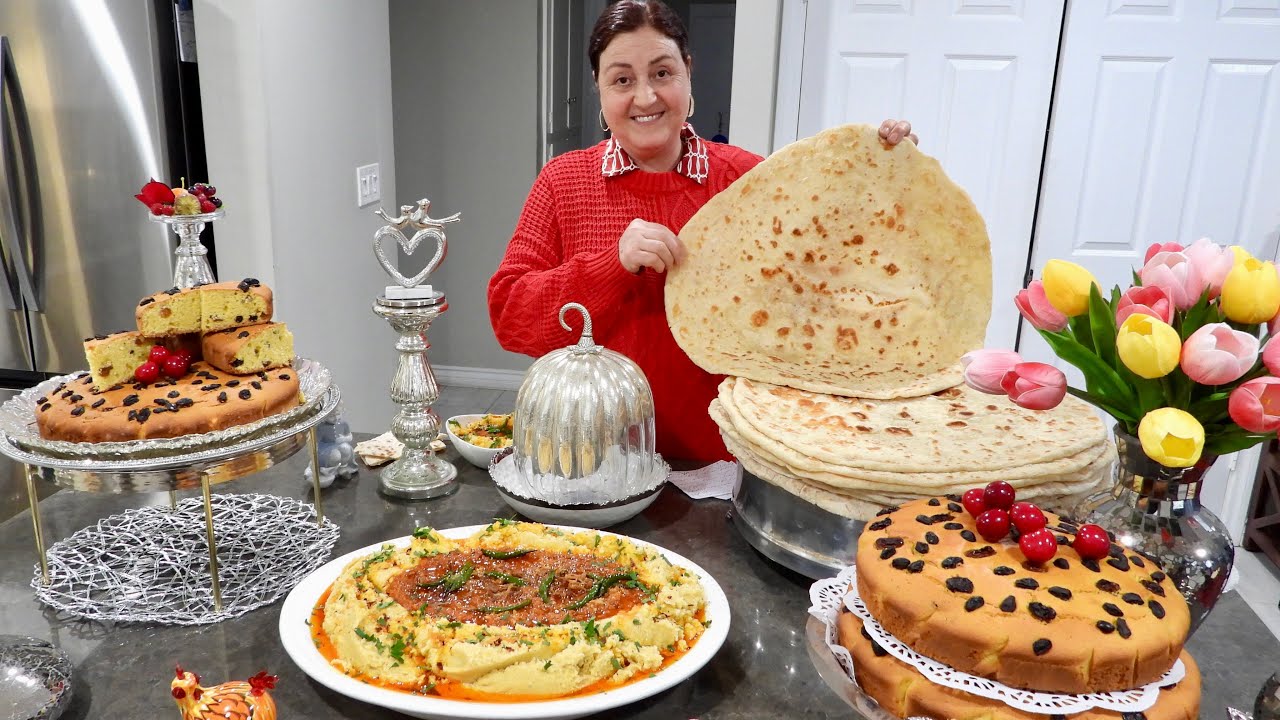 Delicious Dal w/ Homemade Naan & Jawari Cake - دال سیر داغ قورمه رومی ،نان و کیک جواری