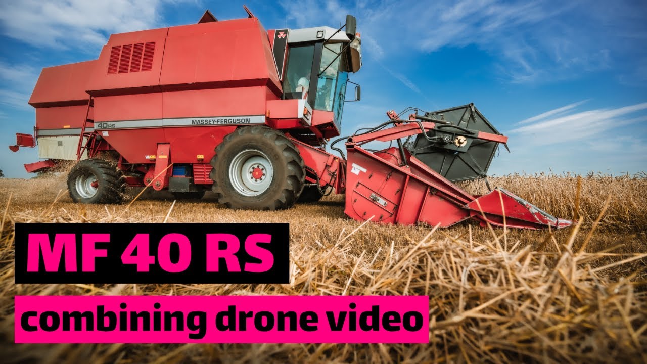 Massey Ferguson MF 40 RS combine harvester | Cinematic combining | Calming Farming