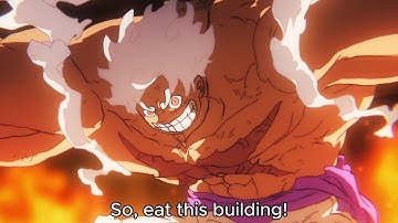 Luffy makes the Elder Ju Peter swallow a building. 💀  (ONE PIECE 1146)