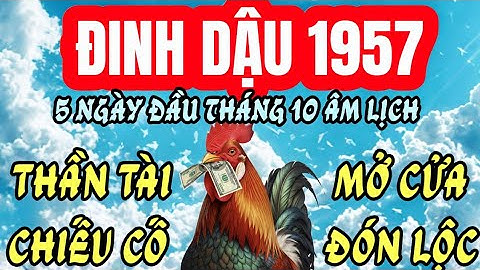 VẬN ĐẾN: ĐINH DẬU 1957 5 NGÀY ĐẦU THÁNG 10 ÂM LỊCH SỰ NGHIỆP THĂNG HOA VẬN THẾ RỰC SÁNG!