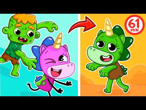 Tickle Tickle Zombie! 🧟 | Baby Turned Into a Zombie | Funny Kids Cartoons | Teeny Mimi🦄