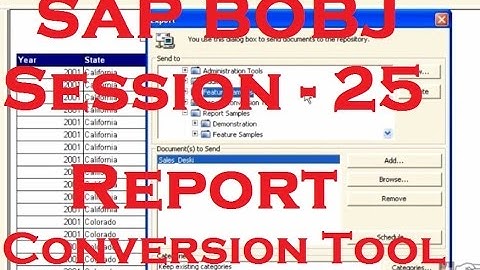 Report Conversion Tool - SAP Business Objects Tutorial (BOBJ) 4.0 - Session - 25