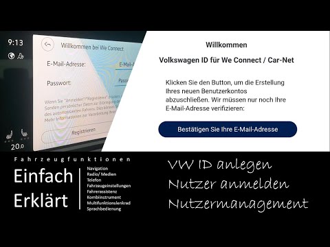 VW Golf8, Neuer Caddy- VW ID einrichten | Nutzer anmelden | Nutzer wechseln