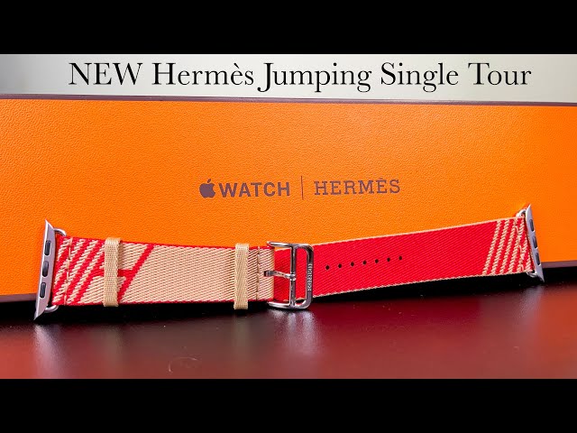 Apple Watch Hermès Single Tour Deployment Buckle Kilim Band in Orange  Rubber Unboxing 2023 