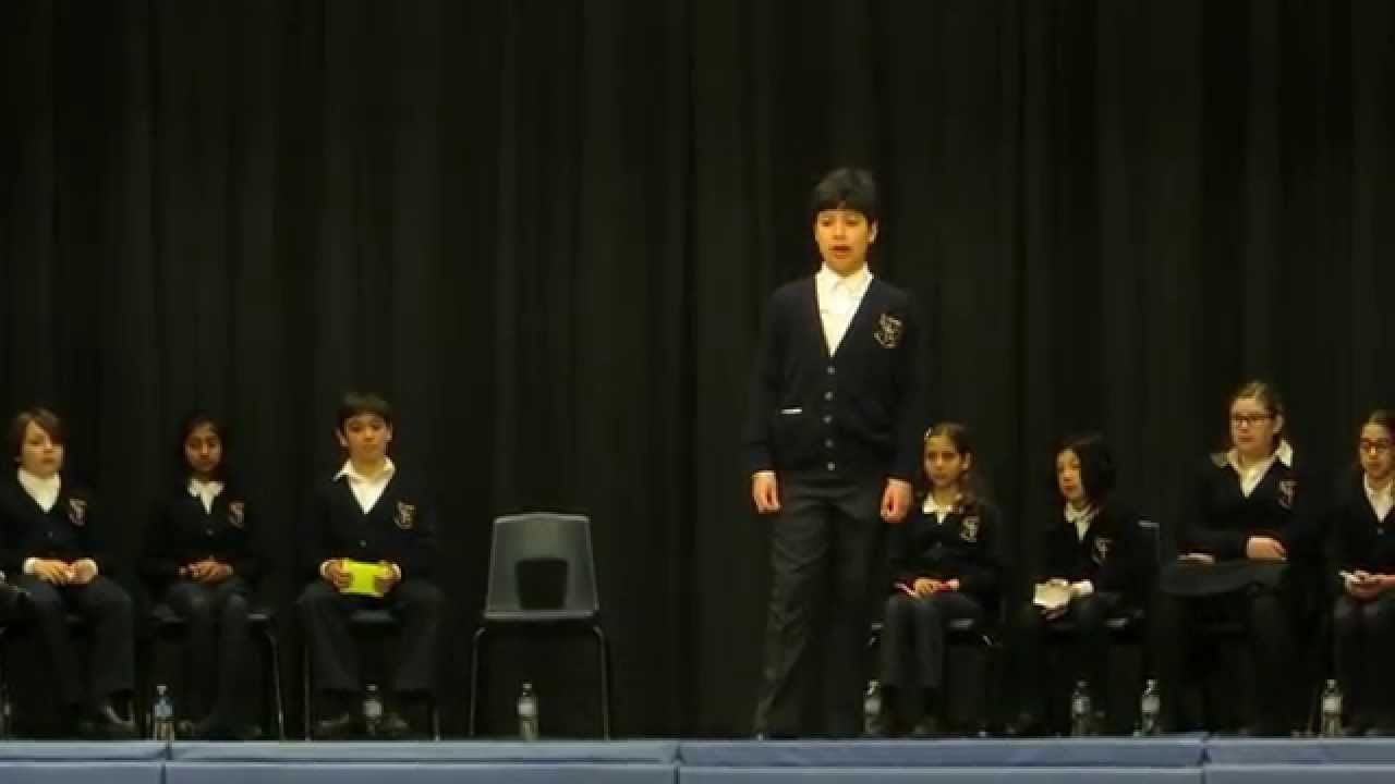 Grade 5 Class Winning Speech - YouTube