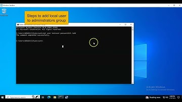 Using Command Prompt to create a local user and add administrative rights