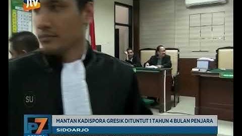 www.pojokpitu.com : Mantan Kadispora Gresik Dituntut 1 Tahun 4 Bulan Penjara