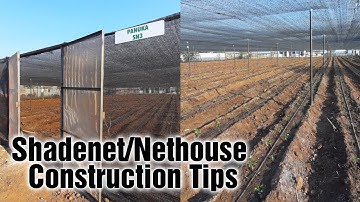 Shadenet /Nethouse Construction Tips