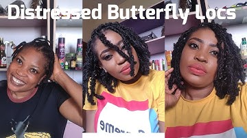DISTRESSED BUTTERFLY LOCS TUTORIAL/EASY METHOD/PROTECTIVE STYLE/Overisessence