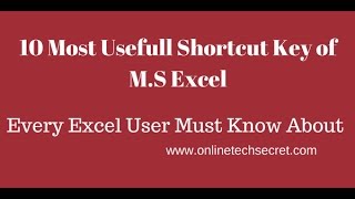 10 most useful Excel shortcuts - You Probably Don't Know Excel Shortcuts You Probably Don T Know