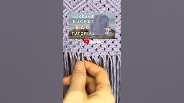 DIY MACRAME BUCKET BAG TUTORIAL 💜💜💜 new subtitles #macramebagtutorial #macrametutorial