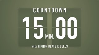 15 Minutes Countdown Timer Flip clock🎵 / +HIP HOP BEATS