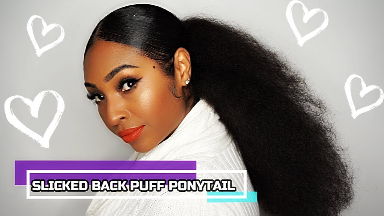 Slick Low Puff Hairstyle | Natural Hair - YouTube