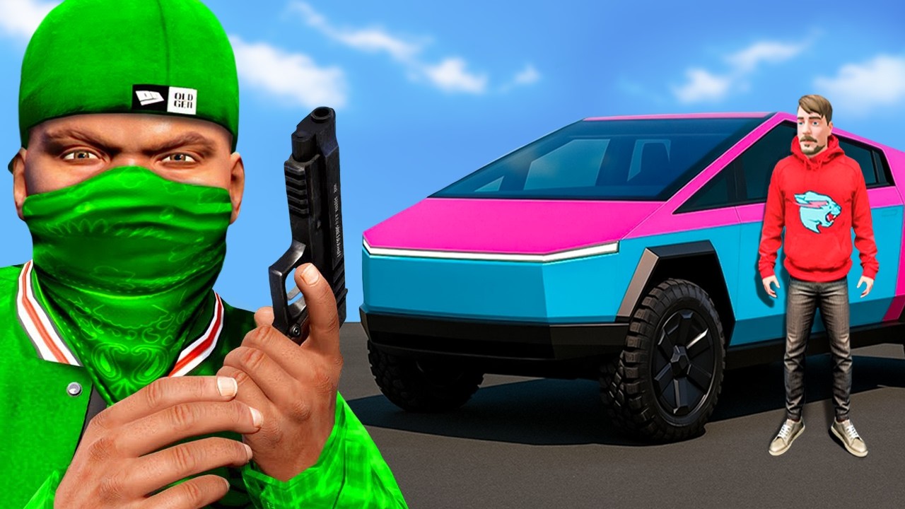 VOLER LA VOITURE DE MR BEAST SUR GTA 5 ! (Incroyable)