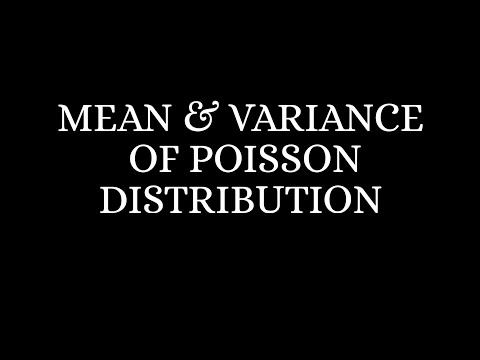 Mean and variance