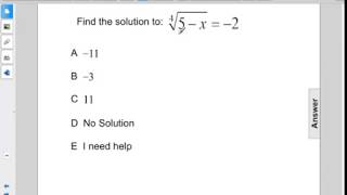 Algebra2 Rad Funcs Solving Rad Eqs Q147