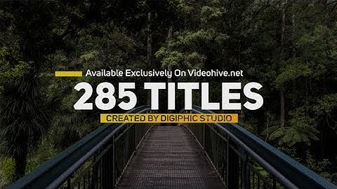 After Effects Template: Titles Animation