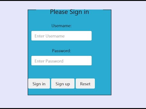 Login form in JSP | Create a simple Login page using jsp