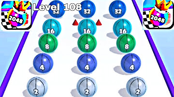 Ball Merge 2048 - All Levels Ball Gameplay Android, iOS ( Level 106 - 110 )