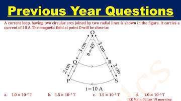 A current loop, having two circular arcs joined by two radial lines is shown in the figure. It carri