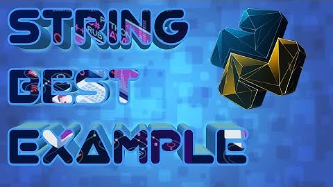 string example and string extracting individual characters in #Python