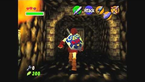 Zelda Ocarina of Time - 3 Heart 3 Bottle Half Mana Challenge - Part #11 with no commentary