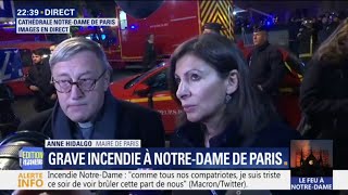Anne Hidalgo déplore &quot;une épreuve terrible&quot; concernant l&#39;incendie de Notre-Dame de Paris