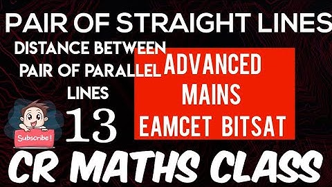 PAIR OF STRAIGHT LINES (Shortcut method)Part 13//Advanced,Mains/Eamcet,Bitsat// CBSE//CR MATHS CLASS