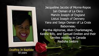 Death Announcement of Dealfina Jn Baptiste (English) & Life In Photos