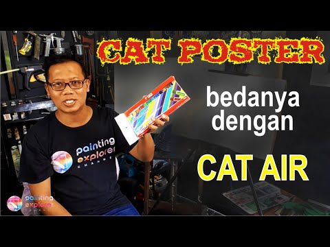 Cat Poster Perbedaannya Dengan Cat Air Unboxing Titi 12 Poster Colors Youtube