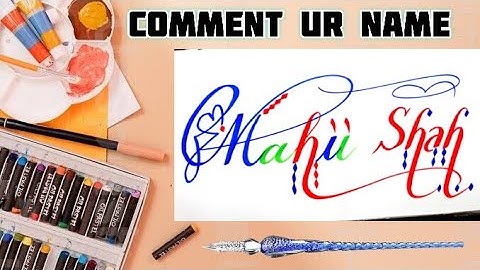 Mahii Shah Name Signature Calligraphy Status | How to Draw, Cursive Calligraphy with Cut Marker