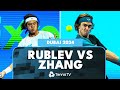 Andrey rublev vs zhizhen zhang match highlights  dubai 2024