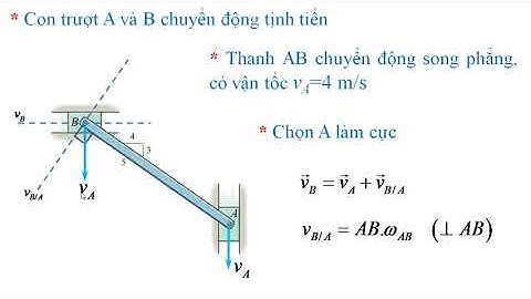 Cơ kỹ thuật, cơ lý thuyết, chuyển động song phẳng của vật rắn, vd1