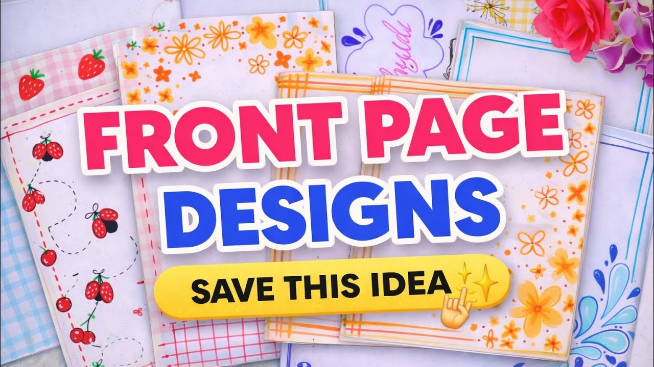 File Decoration Ideas💡Students Must Watch! Aesthetic Front Page Designs for Files & Projects 😍