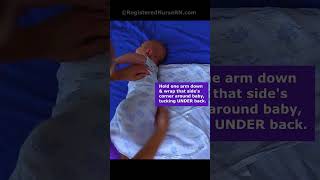 Swaddle a Newborn Baby:  Tutorial in 50 Seconds #shorts screenshot 1