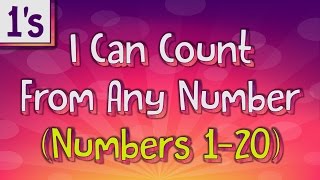 Counting On by 1's | I Can Count From Any Number (Numbers 1-20) | Jack Hartmann