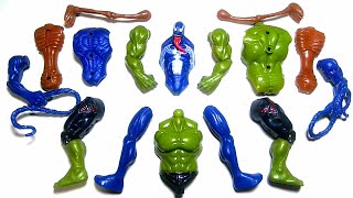 Avengers toys ~ Venom carnage Vs Hulk smash Vs siren head, superhero toys