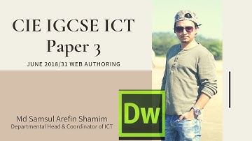 CIE ICT IGCSE Paper 3 June 2018 31 Web Authoring