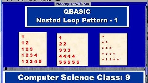 Nested Loop Pattern - 1 | QBASIC Tutorial | Computer Science - 9