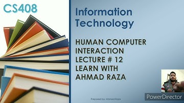 CS408 lec 12| Design principal| Human Computer Interaction by ahmad Raza in Urdu.