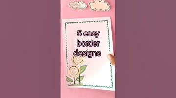 5 easy border designs PROJECT WORK DESIGNS/ SIDE BORDER DESIGN /BORDER DESIGNS #shehnilakhan